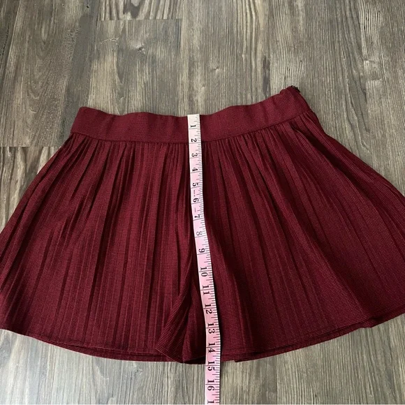 Zara Flared Burgundy Oxblood Shorts Skorts - Picture 8 of 11